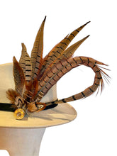 Load image into Gallery viewer, Extra Large Pheasant Feather Hat pin