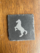 Load image into Gallery viewer, Rearing Horse Slate Coaster