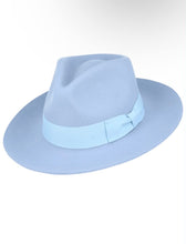 Load image into Gallery viewer, Baby Blue Wide Brim Fedora