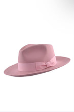 Load image into Gallery viewer, Baby Pink Wide Brim Fedora