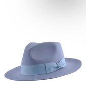 Load image into Gallery viewer, Baby Blue Wide Brim Fedora