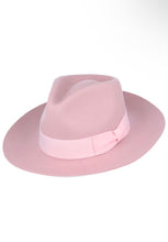 Load image into Gallery viewer, Baby Pink Wide Brim Fedora
