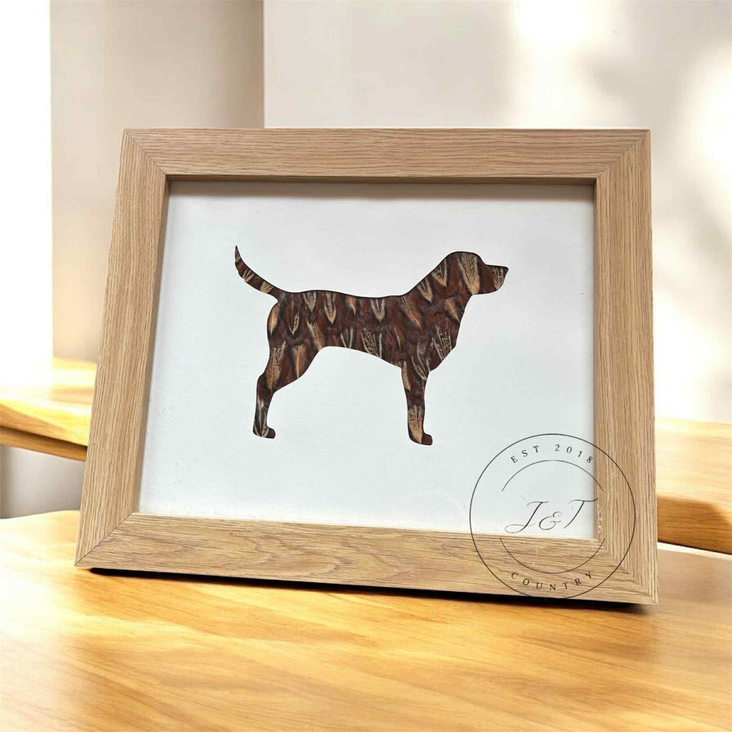 Large Feather Labrador Silhouette