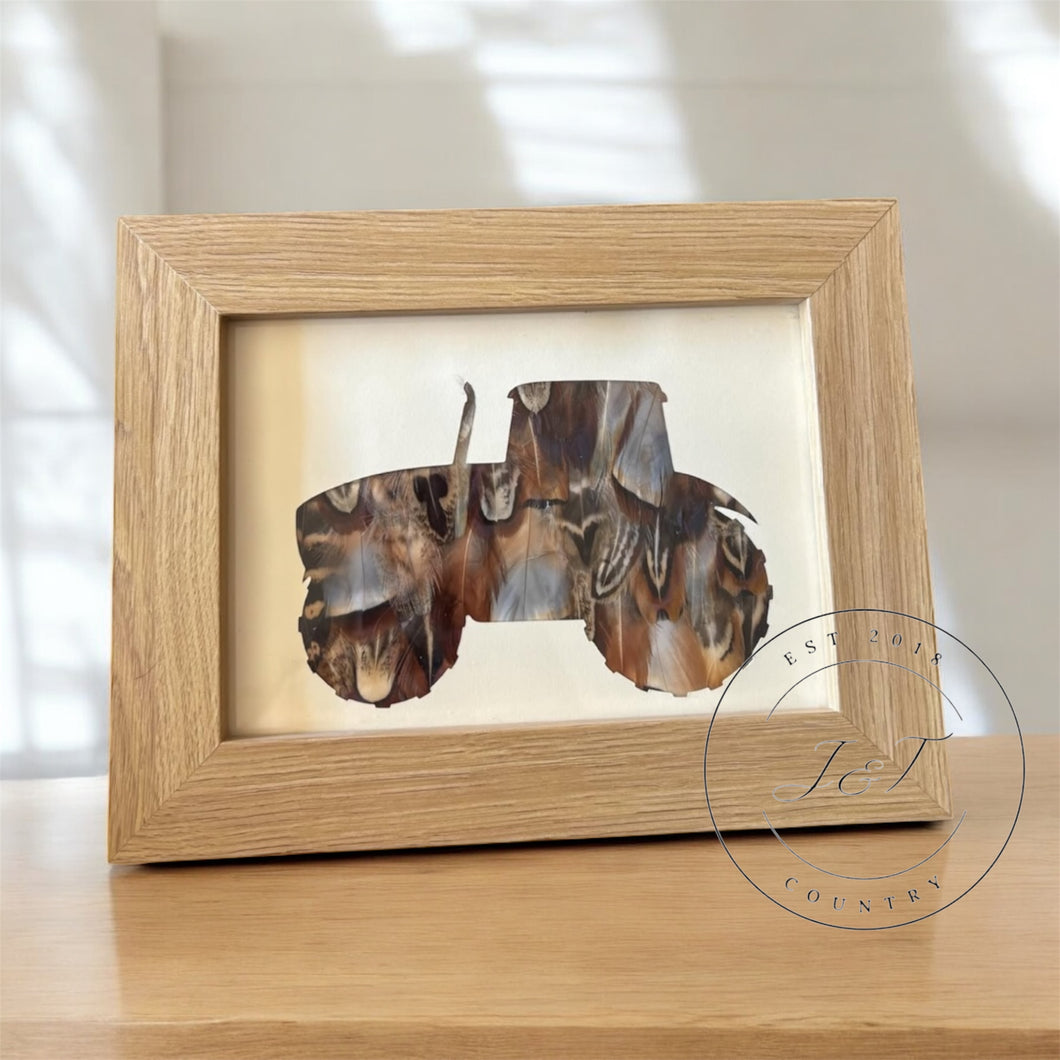 Tractor Mixed Feather Silhouette