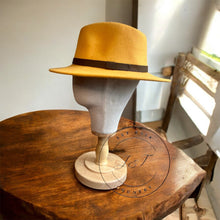 Load image into Gallery viewer, Mustard Classic Fedora

