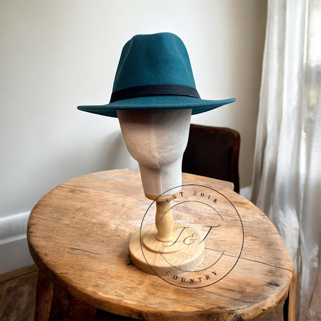 Teal Classic Fedora