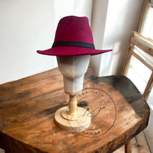 Load image into Gallery viewer, Wine Classic Fedora
