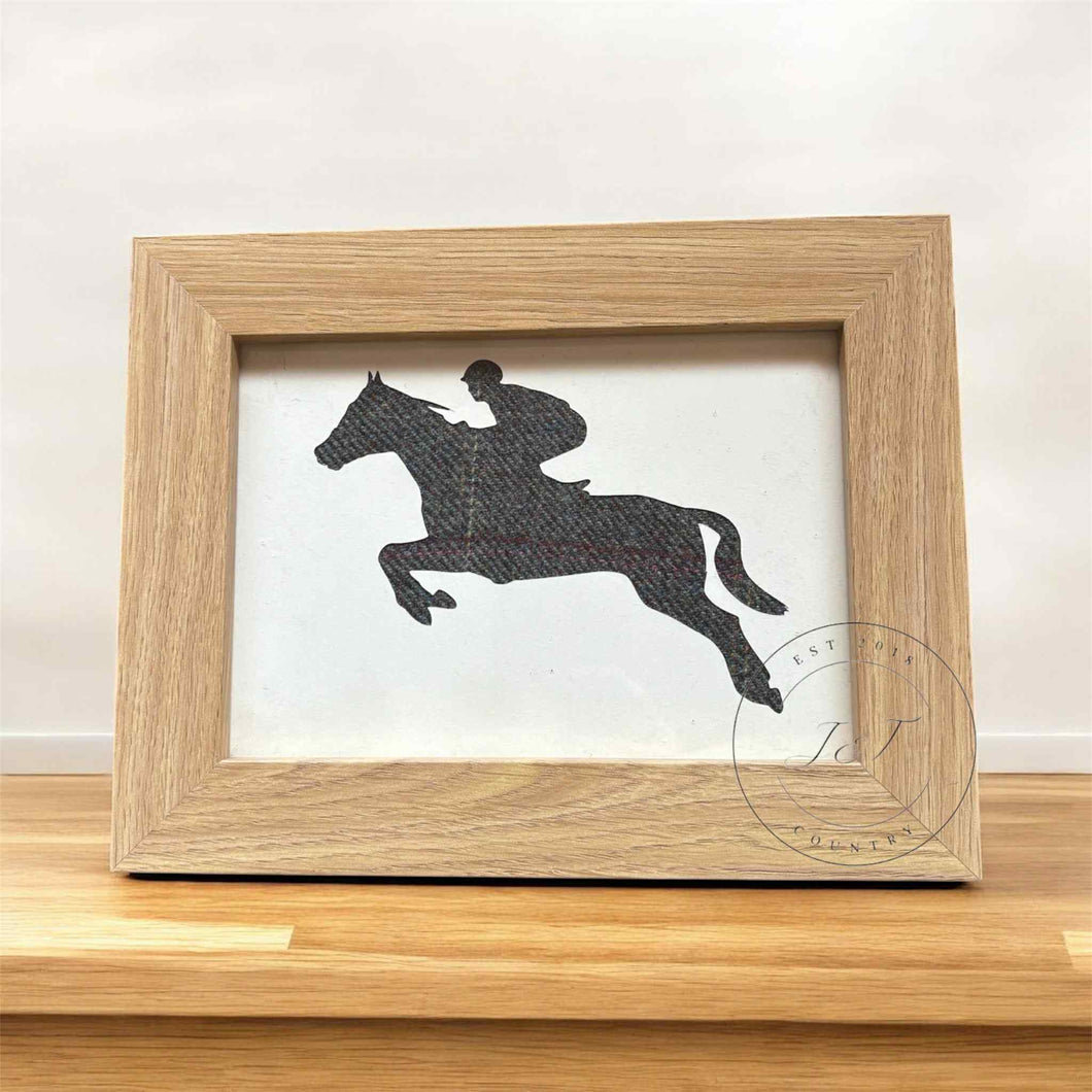 Tweed Jumping Racehorse Silhouette