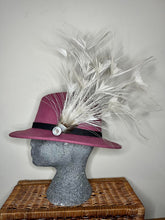 Load image into Gallery viewer, Unique White Peacock Feather Hat Pin
