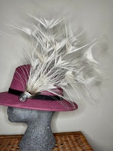 Load image into Gallery viewer, Unique White Peacock Feather Hat Pin
